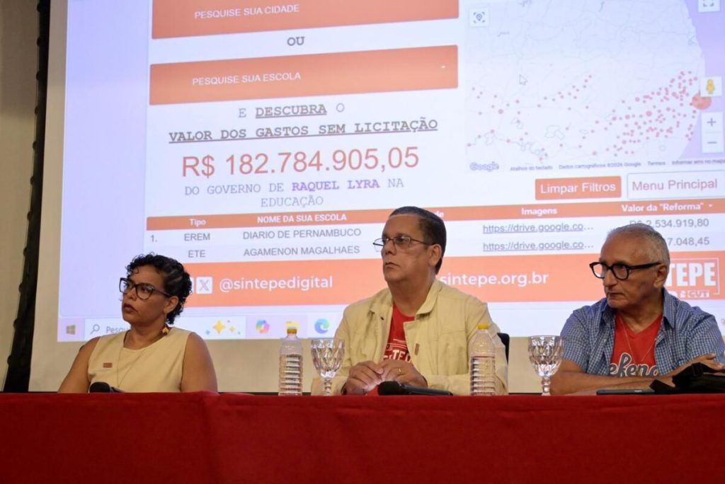 Sintepe denuncia possíveis irregularidades em contrato de R$ 183 milhões pagos pelo Governo do Estado para reformas em escolas