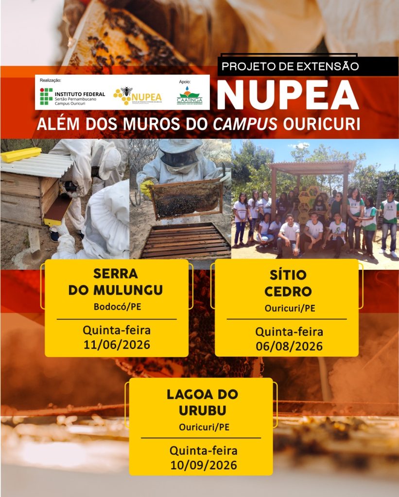 *Projeto “NUPEA, Além dos Muros do Campus Ouricuri” chega à 4ª edição e promove Dia de Campo nesta quinta-feira (11), no Sítio Serra do Mulungu localizado em Bodocó (PE)*