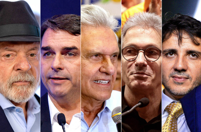 Quaest, 1º turno: Lula, 39%; Flávio Bolsonaro, 34%; Caiado, 4%; Cury, 4%; Renan, 3%; Zema, 1%