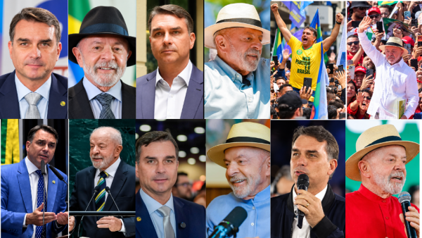 Agregador de pesquisas mostra Flávio com 50,74% e Lula com 49,26%; diferença é de 1,48 ponto percentual
